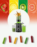 ECOSELF JUICER MACHINES 4.35" LARGE FEED CHUTE HANDS FREE COLD PRESS - BLACK - Like New