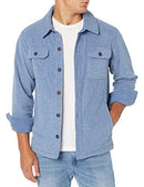 AMAZON ESSENTIALS POLAR FLEECE SHIRT JACKET WINTER MEN XS - INDIGO BLUE HEATHER - Brand New