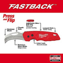 MILWAUKEE'S TOOL 48-22-1525 FASTBACK HAWKBILL FOLDING KNIFE - RED - Like New
