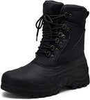 Jousen Men's Waterproof Snow Boots Black Insulated Winter Boot - Size 8 - Like New