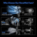 NOVAMIST UPGRADED MISTING FAN WITH 4L LARGE WATER TANK BLACK MD-F868-BLACK - Like New