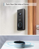 eufy Security Wireless 2K Resolution Video Doorbell T82101W1 - Black - Brand New
