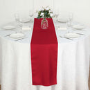 POLYESTER TABLE RUNNER 12"X108" WRINKLE-RESISTANT & DURABLE TABLE DECOR - WINE - Like New