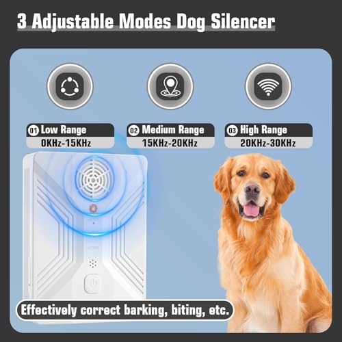 NUPEC ANTI BARKING DEVICES, 3 MODES ULTRASONIC BARK BOX, DEVICES - WHITE - Like New