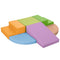 TODIBY 6-Piece Foam Climbing Blocks Gym Toy PU LEATHER Macaroon/Orange/Purple - Like New