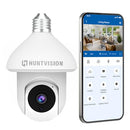 HUNTVISION LIGHT BULB CAMERA E3LT WIRELESS SECURITY CAMERA 3MP FULL HD - WHITE - Like New
