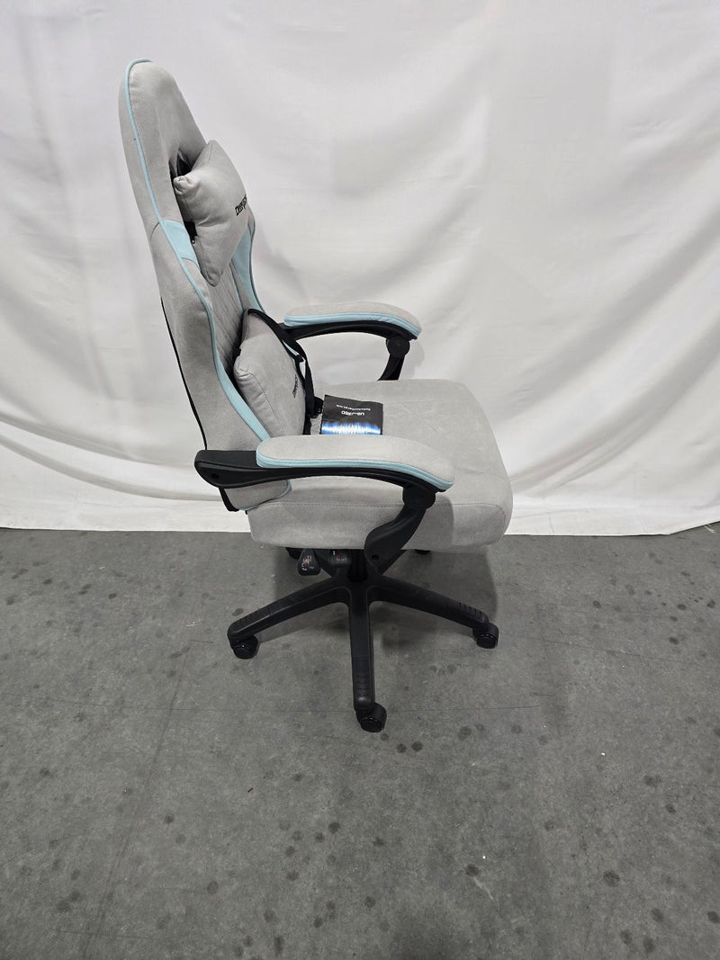 DARKECHO GAMING CHAIR FABRIC POCKET SPRING CUSHION - GRAY/BLUE - Like New