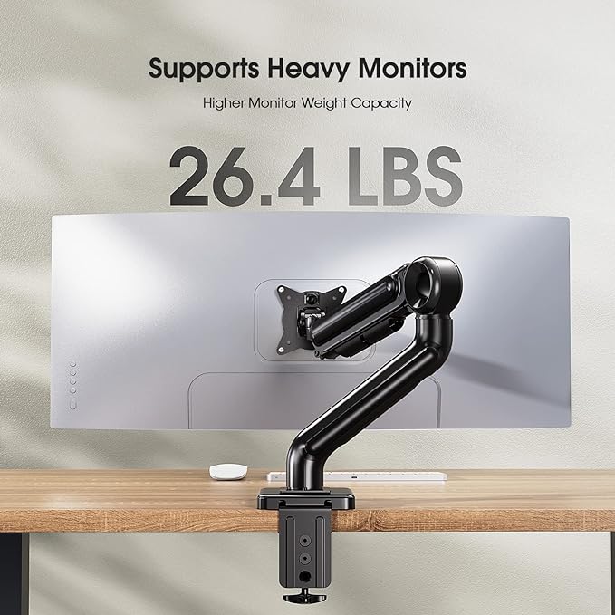 IRONGEAR Ultrawide Single Monitor Arm Mount 26.4lb IGSS02B - Black Like New