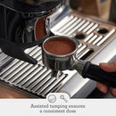 BREVILLE THE BARISTA EXPRESS IMPRESS ESPRESSO MACHINE, GRINDER - DAMSON BLUE - Like New
