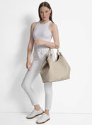 R42BAE48 DKNY WOMEN'S PAULA LARGE TOTE BAG - LIGHT TAUPE - Brand New