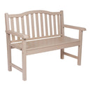 SHINE COMPANY 4212 22-IN W X 36-IN H GRAY STONE CEDAR GARDEN BENCH - Like New