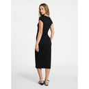 NO BOUNDARIES WOMEN'S MIDI DRESS WITH CAP SLEEVES - SIZE: WOMEN XS - BLACK SOOT - Brand New