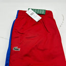 LACOSTE MENS SPORT RUN-RESISTANT TENNIS TRACKPANTS SIZE: 6-XL - RED/MARINA/WHITE - Brand New