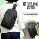 SOLO NEW YORK TABLET SLING BAG CROSSBODY BAG TRAVEL WALKING HIKING BLACK - Brand New