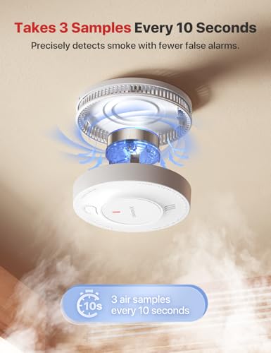 X-Sense SD2J0AX-1P Smoke Alarm 10-Year Battery Fire Alarm Smoke Detector - WHITE - Like New