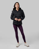 32 DEGREES WOMEN'S LIGHTWEIGHT RECYCLED POLY-FILL PACKABLE JACKET WOMEN XS BLACK - Like New
