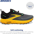 BROOKS MEN’S CASCADIA 17 TRAIL RUNNING SHOE LEMON CHROME/SEDONA SAGE - SIZE 12 - Like New