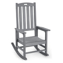 QOMOTOP PATIO OVERSIZED ROCKING CHAIR OUTDOOR WEATHER RESISTANT - GRAY - Like New
