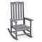 QOMOTOP PATIO OVERSIZED ROCKING CHAIR OUTDOOR WEATHER RESISTANT - GRAY - Like New