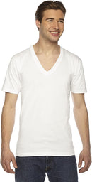 2456W American Apparel Unisex Fine Jersey Short-Sleeve V-Neck New