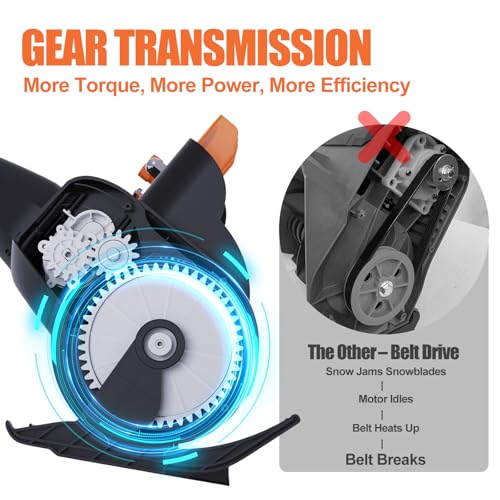 DAJIANGLX 24V 4AH ELECTRIC SNOW BLOWER CORDLESS SNOW CORDLESS, BATTERY - BLACK - Like New