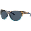 COSTA DEL MAR MAYFLY ROUND SUNGLASSES - WAHOO/GRAY POLARIZED 580P - Like New