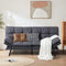 OPOIAR FUTON CONVERTIBLE SOFA BED LOVeseat FUTON BREATHABLE LINEN - DARK GRAY - Like New