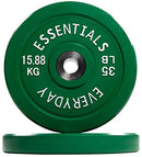 BalanceFrom Color Coded Olympic Bumper Plate Weight Plate 2PC 35LB - GREEN - Like New