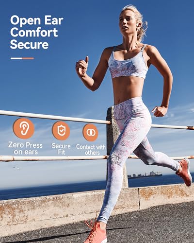 DEMICEA OPEN EAR SPORT HEADPHONES WIRELESS BONE CONDUCTION EARPHONES X6 - ORANGE - Like New