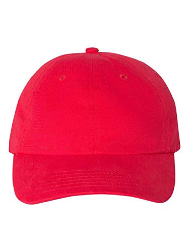 VALUCAP BRUSHED TWILL ADJUSTABLE CAP - RED - Like New