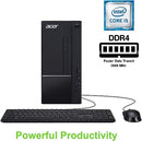 Acer Aspire TC Desktop I5-9400 8GB RAM 512GB SSD TC-866-UR11 - Black Like New