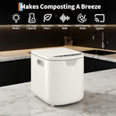 GARVEE 3.5L ELECTRIC KITCHEN COMPOSTER SMART COUNTERTOP COMPOST BIN - WHITE - Like New
