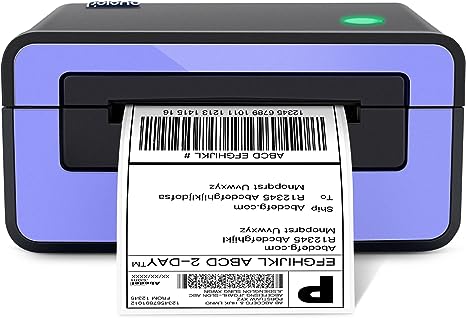 POLONO Label Printer 150mm/s 4x6 Thermal Label Printer PL60 - Purple Like New