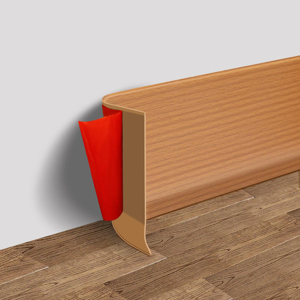 FONUNO VINYL WALL BASE BASEBOARD MOLDING TRIM 4" FLEXIBLE SELF ADHESIVE RUBBER - Brand New