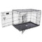 PRECISION PET PRODUCTS TWO DOOR PROVALUE WIRE DOG CRATE, 42 INCH - BLACK - Like New