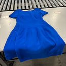 OSCAR DE LA RENTA WOOL DRESS WITH BACK ZIPPER - SIZE: WOMEN 6 - ROYAL BLUE - Brand New