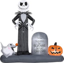 Gemmy 227161 Jack Skellington Inflatable - Black White Orange - Like New