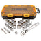 DEWALT SOCKET SET 1/4-INCH & 3/8-INCH DRIVE SAE/METRIC 34-PIECE (DWMT73804) - Like New