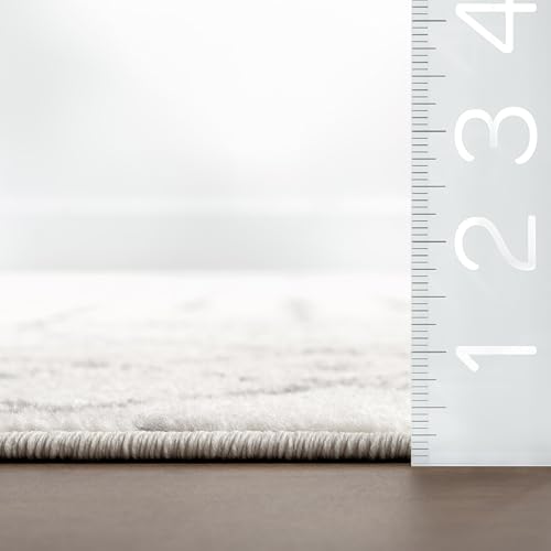 NULOOM 5X7 MOROCCAN BLYTHE AREA RUG GREY FADED BOHEMIAN DESIGN STAIN RESISTANT - Brand New