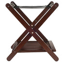 WINSOME REMY LUGGAGE RACK WITH STORAGE SHELF, NO ASSEMBLY - CAPPUCCINO - Like New