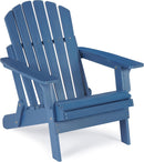 LGLRTD OVERSIZE WOODEN OUTDOOR FOLDING ADIRONDACK CHAIR - BLUE - Like New