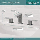 Peerless Xander Widespread Bathroom Faucet 3 Hole, Drain Assembly, Chrome - Like New