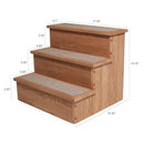 ZOOVILLA PTR0082212010 YORKSHIRE PET STEP STORAGE WOOD BEDSIDE - LIGHT BROWN - Like New