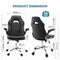 MCQ ERGONOMIC CHAIR PADDED FLIP-UP ARMRESTS LUMBAR SUPPORT 65953 - GREY/BLACK - Like New