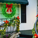 Vanthylit Christmas Decorations Christmas Wreath 40LT Operated Green LED Lights - Like New