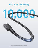 ANKER USB C TO USB C CABLE 2PACK 3FT 240W TYPE-C A81C5 - BLACK - Like New