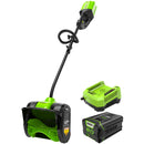 GREENWORKS 80V 12” BRUSHLESS CORDLESS SNOW SHOVEL 2.0AH BATTERY/CHARGER - GREEN - Like New