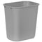 RUBBERMAID COMMERCIAL PRODUCTS RESIN WASTEBASKET/TRASH,7-GALLON/28-QUART - GRAY - Like New