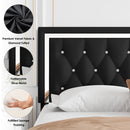 HOMFA QUEEN SIZE BED FRAME WITH ADJUSTABLE HEADBOARD - BLACK - Like New