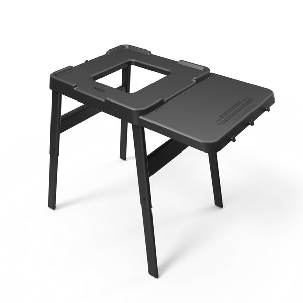 NINJA OUTDOOR SIDE TABLE GRILL STAND, HEIGHT ADJUSTABLE, WEATHER RESISTANT BLACK - Like New